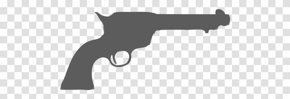 Gray Pistol Silhouette 1873 Cap And Ball Revolver, Weapon, Weaponry, Gun, Handgun Transparent Png