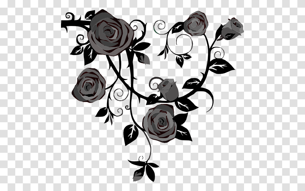 Gray Roses No Background Clip Art, Floral Design, Pattern, Stencil Transparent Png