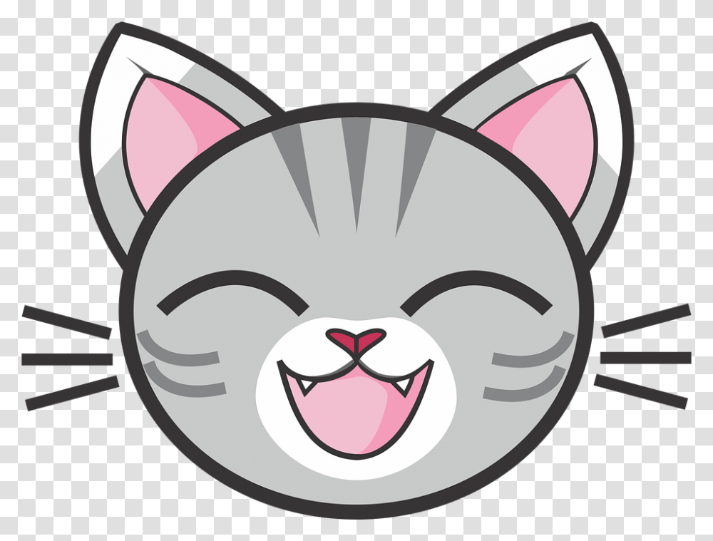 Gray Tabby Cat Grey Tabby Tabby Silver Tabby Kitty Cat Face Cartoon, Mouth, Lip, Stencil Transparent Png
