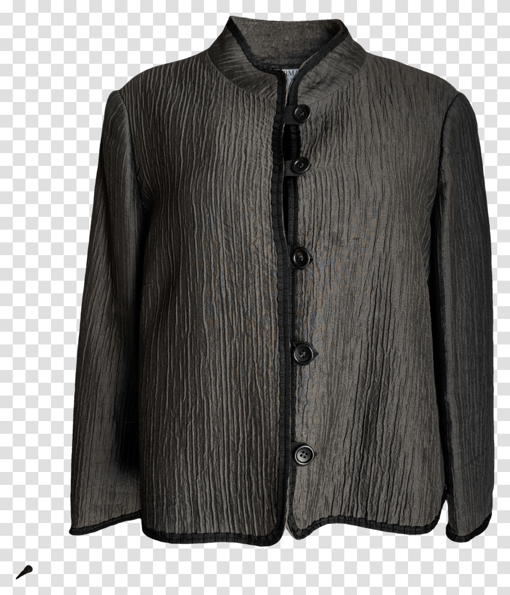 Gray Textured Formal Jacket With Black Ribbon Trim By Armani Collezioni Cardigan Transparent Png