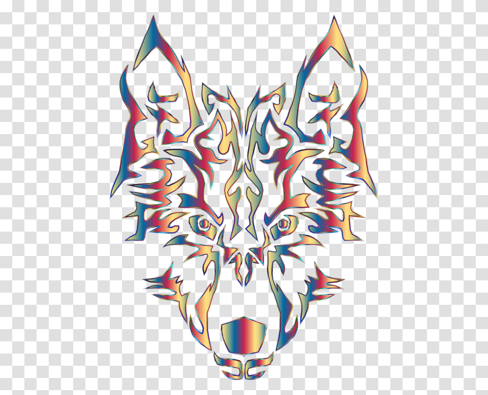 Gray Wolf Coyote Computer Icons Animal Silhouettes, Pattern, Floral Design Transparent Png