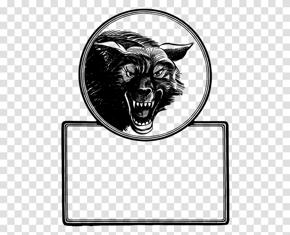 Gray Wolf Coyote Head Visual Arts Black And White, World Of Warcraft Transparent Png