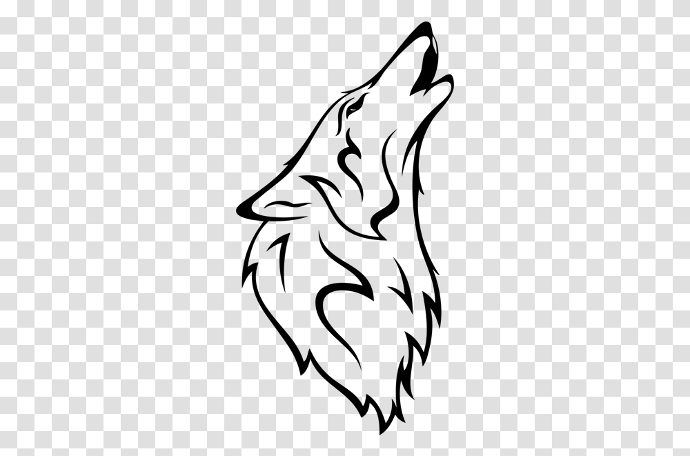 Gray Wolf Coyote Silhouette Drawing Wolf Vector, Nature, Outdoors, Night, Astronomy Transparent Png