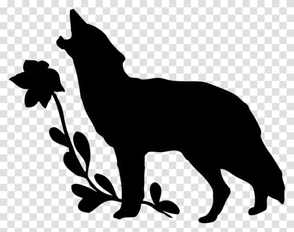 Gray Wolf Silhouette Coyote Drawing Black Wolf, World Of Warcraft Transparent Png
