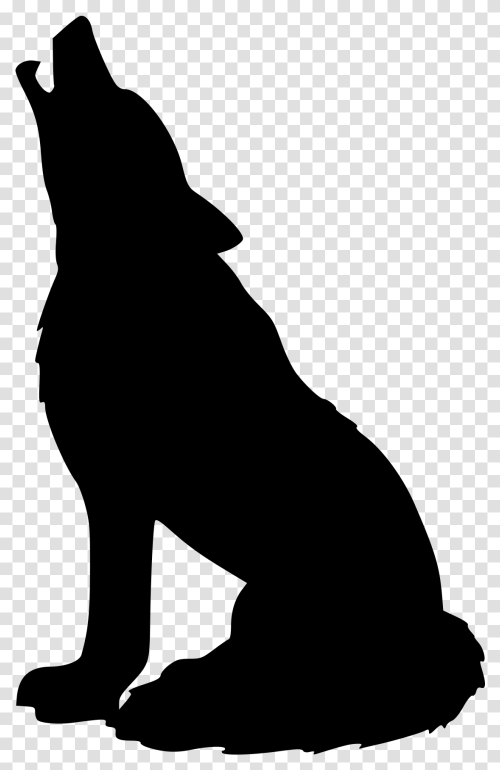 Gray Wolf Silhouette Drawing Clip Art Howling Wolf Silhouette, World Of Warcraft Transparent Png