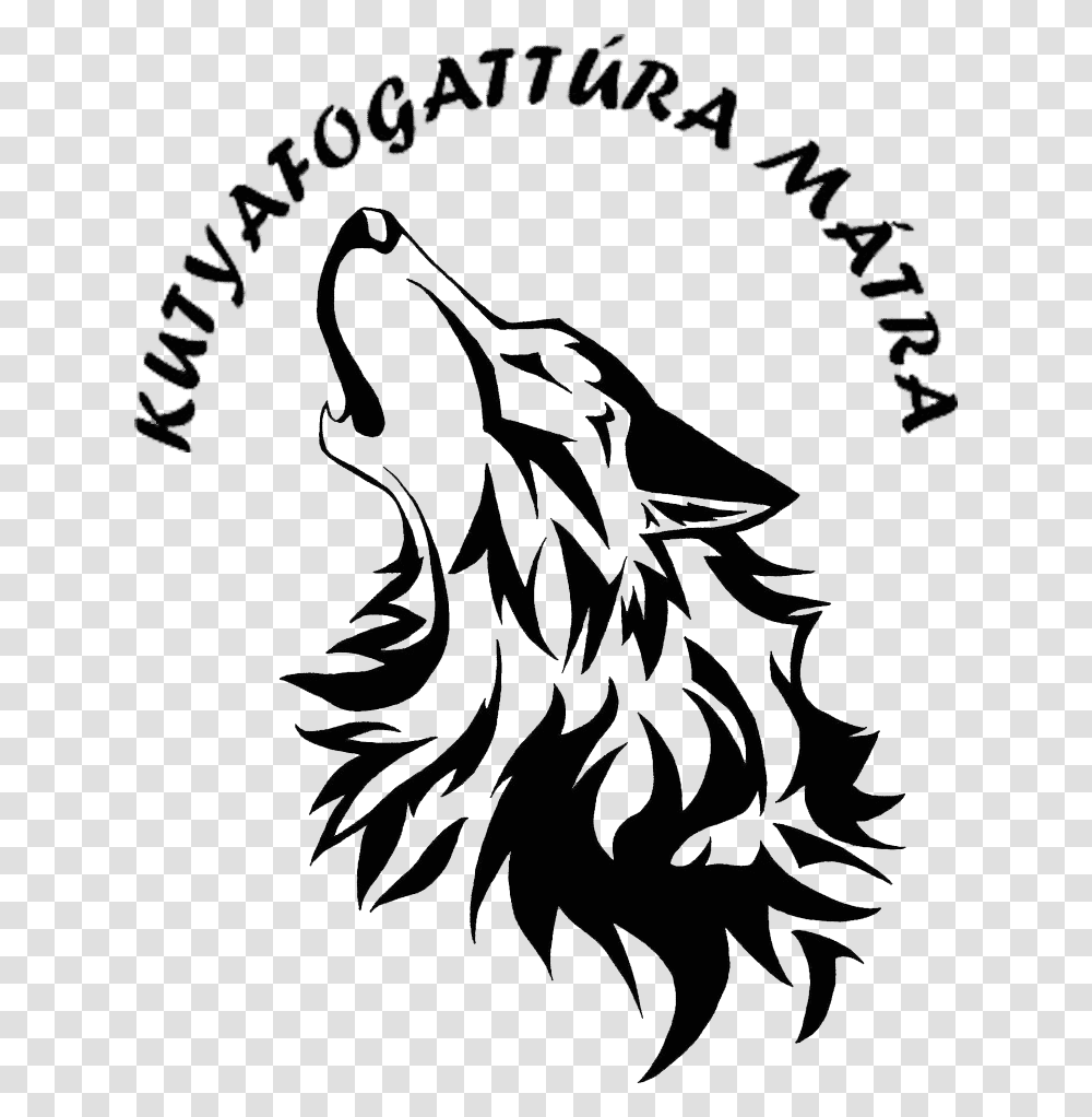Gray Wolf Stencil Drawing Art Coyote Wolf Head Wolf Vector, Silhouette, Floral Design Transparent Png