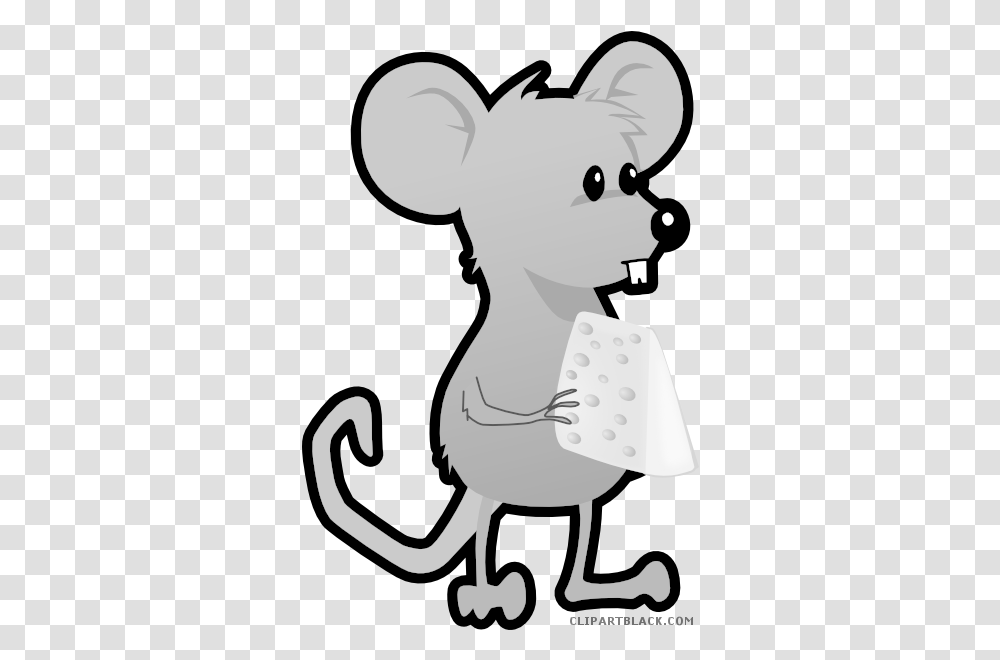 Grayscale Mouse Animal Free Black White Clipart Images Brown Rat Cartoon, Stencil, Person, Human, Silhouette Transparent Png