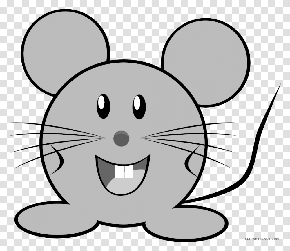 Grayscale Mouse Animal Free Black White Raton Clipart, Label, Text, Mammal, Snowman Transparent Png