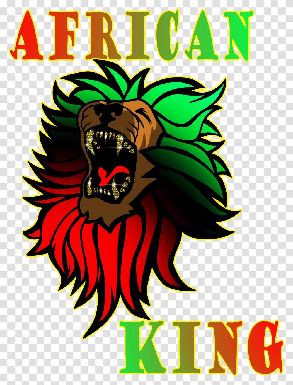 Great African King Lion With Gold Teeth Theme Shirt Do You Illustration, Poster, Advertisement, Flyer, Paper Transparent Png