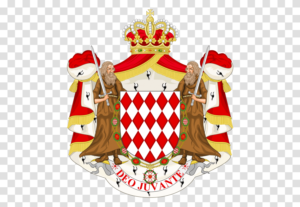Great Coat Of Arms Of The House Of Grimaldi Of Monaco Monte Carlo Coat Of Arms, Circus, Leisure Activities, Person, Human Transparent Png