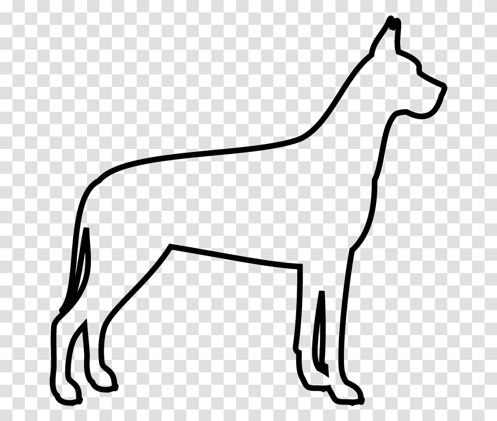 Great Dane Rubber Stamp Great Dane Outline, Bow, Mammal, Animal, Wildlife Transparent Png