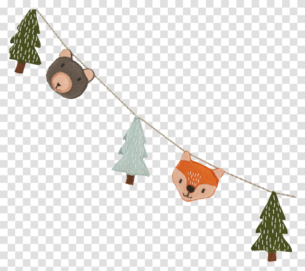 Great Little Trading Co. Felt Garland Woodland Animals, Bow, Graduation, Rope, Plan Transparent Png