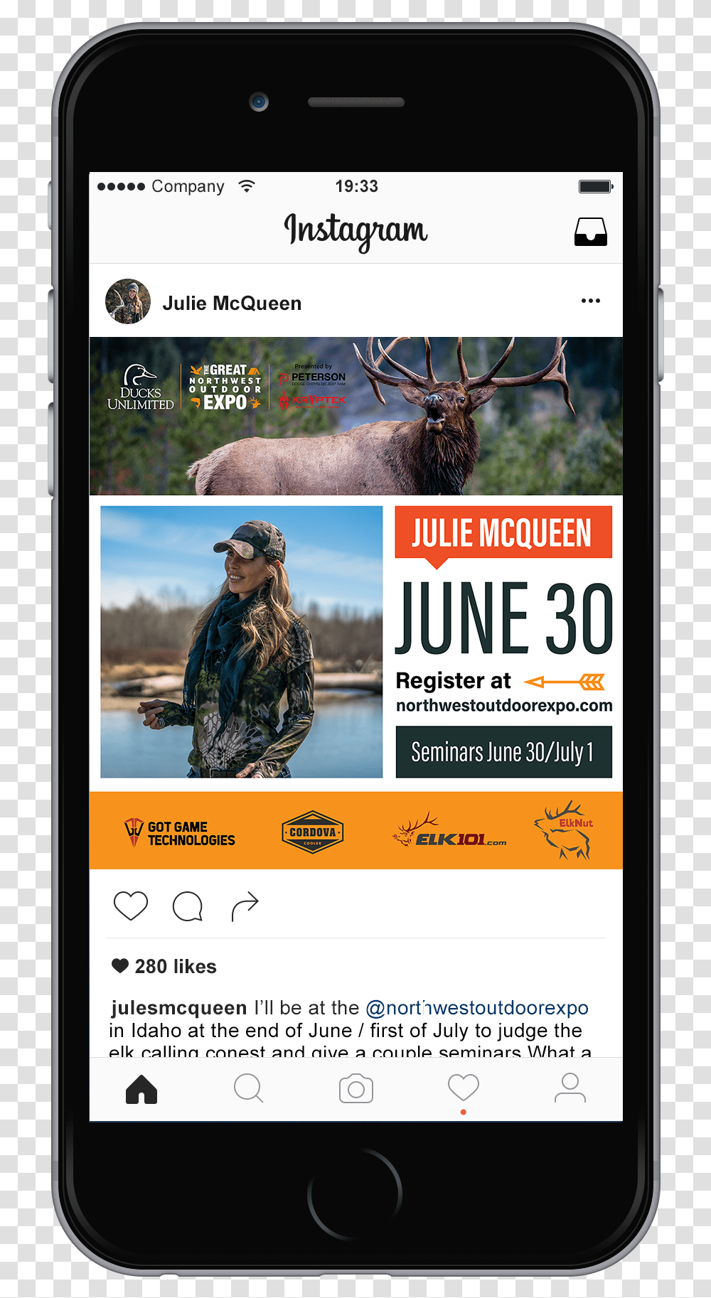 Great Northwest Outdoor Expo Instagram Marketing Social Instagram, Person, Advertisement, Poster, Antelope Transparent Png