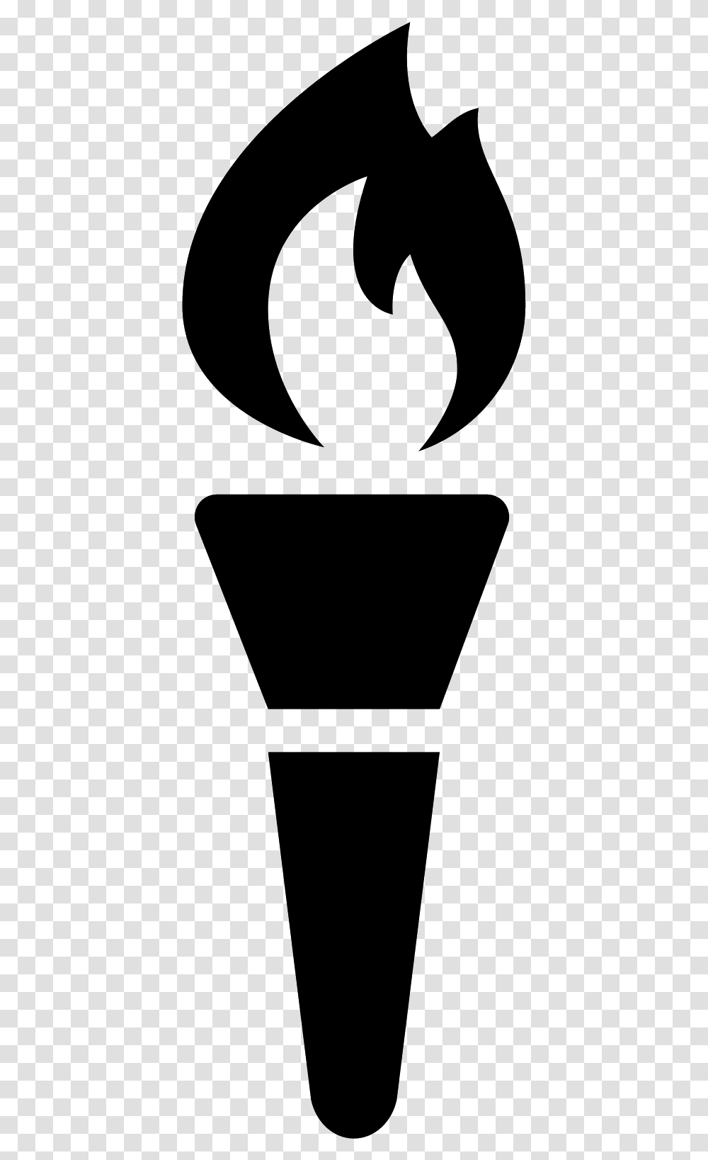 Great Olympic Icon Olympic Torch Black And White, Gray, World Of Warcraft Transparent Png