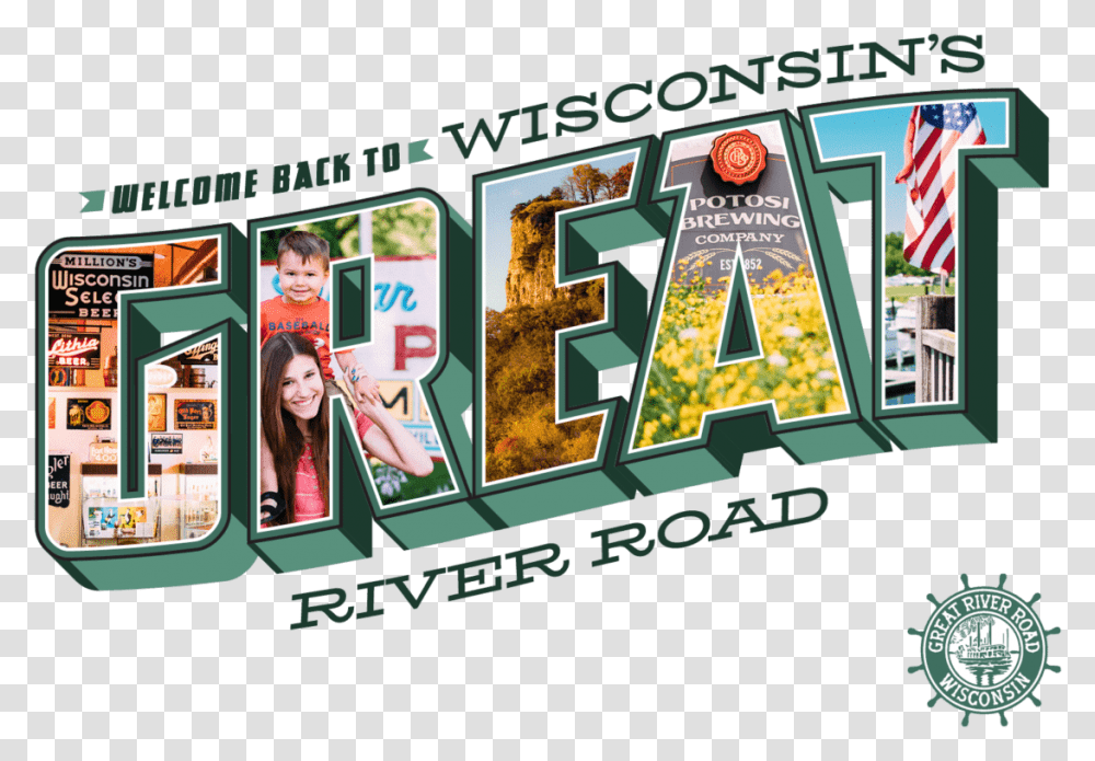 Great River Road Illustration, Person, Advertisement, Poster, Wristwatch Transparent Png