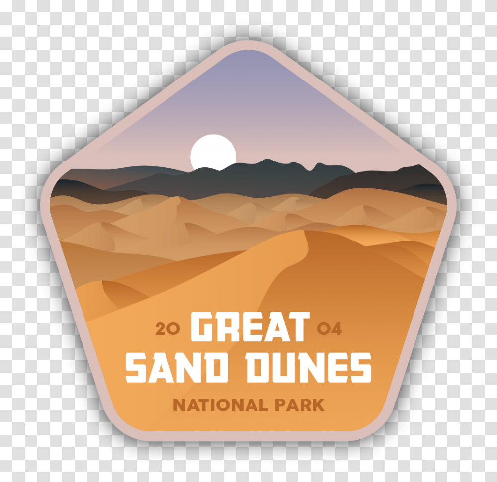 Great Sand Dunes National Park Sticker, Label, Nature, Box Transparent Png
