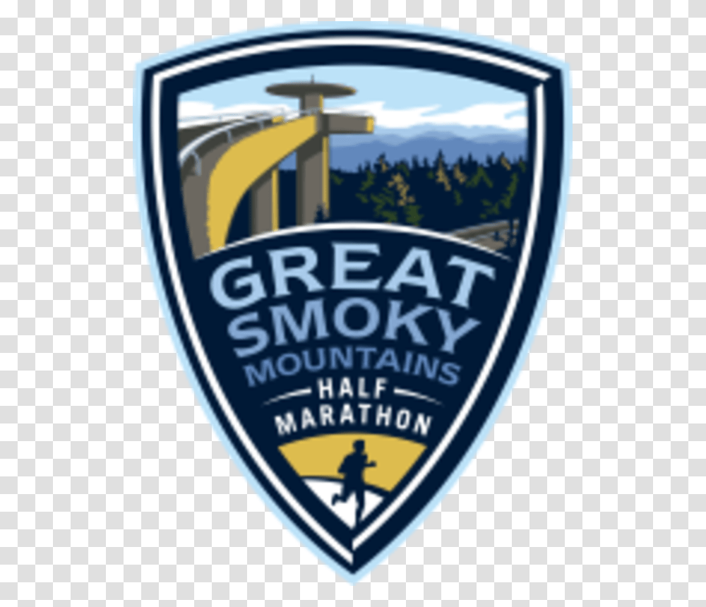 Great Smoky Mountains Half Marathon Amp 5k Emblem, Person, Water, Land, Outdoors Transparent Png