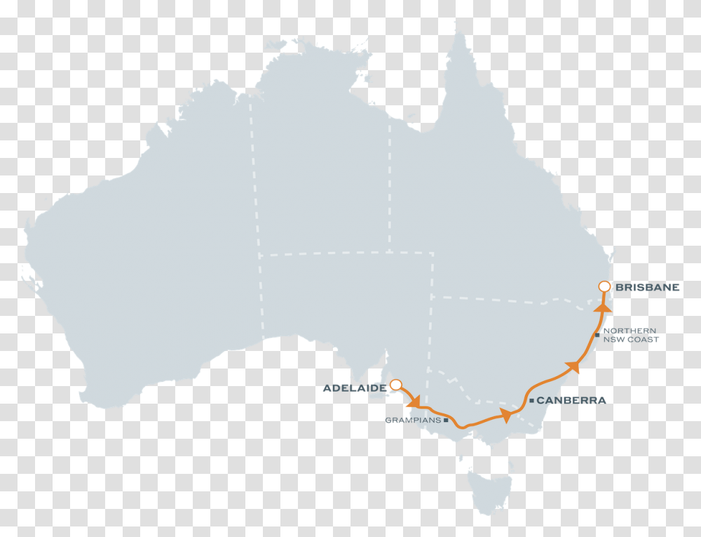 Great Southern Departing Adelaide Barossa Valley On Map, Diagram, Plot, Atlas, Nature Transparent Png