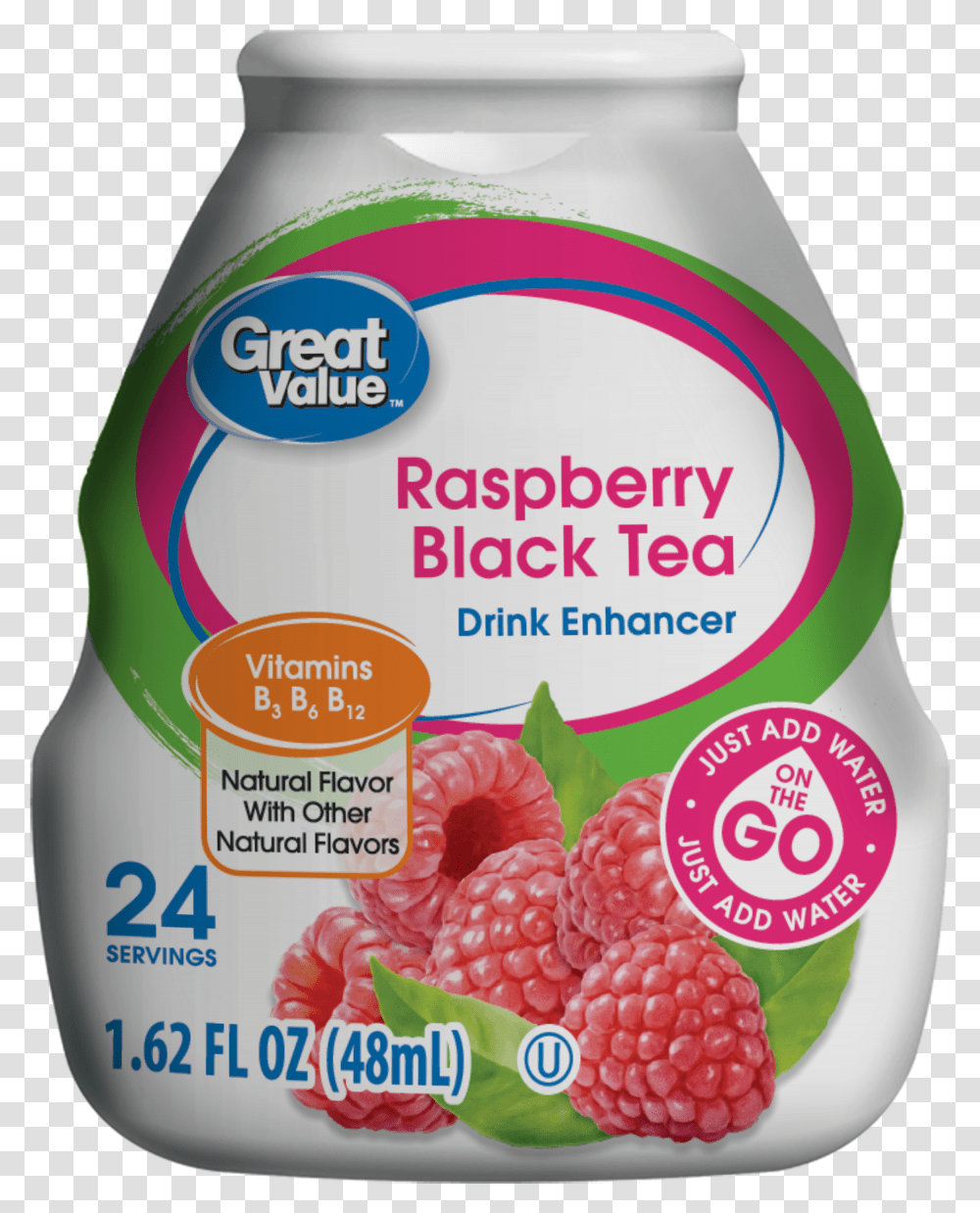 Great Value Lemonade Water Enhancer, Raspberry, Fruit, Plant, Food Transparent Png