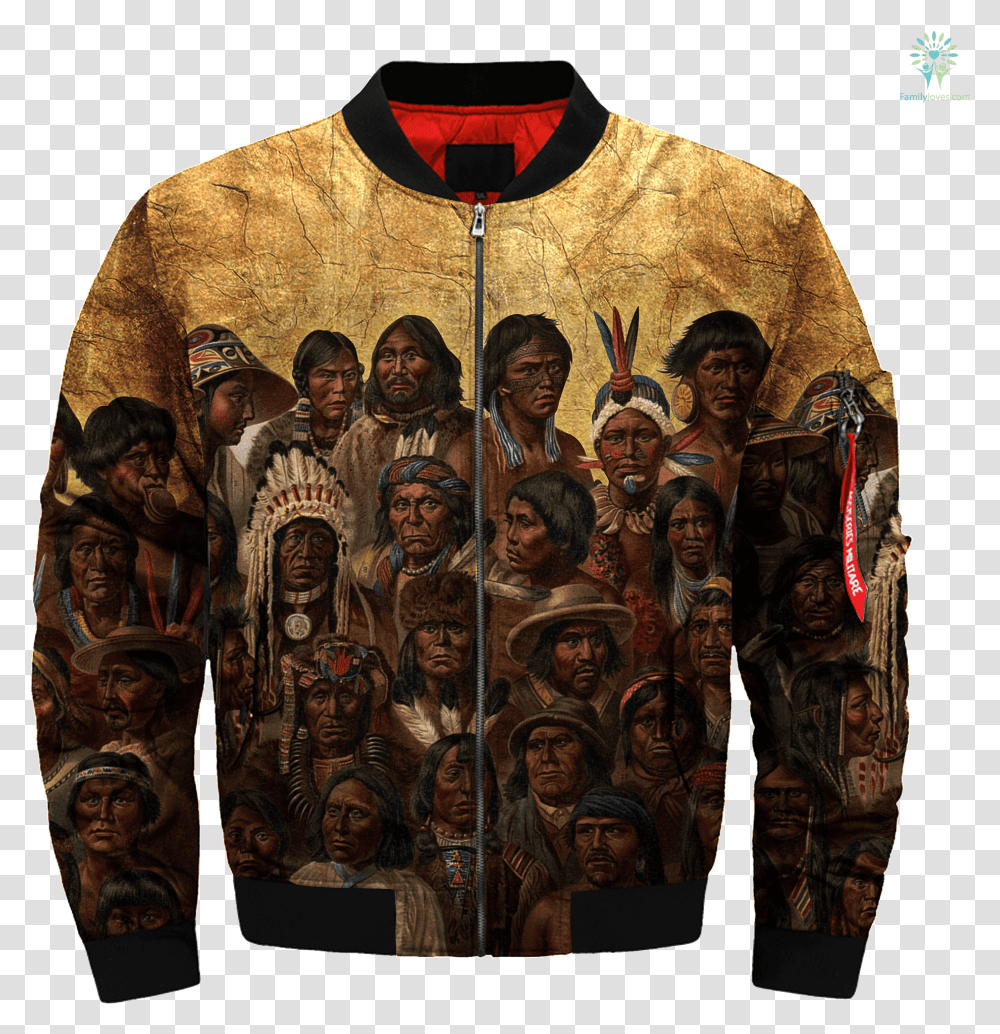 Great Vintage Native Over Print Bomber Jacket Tag Indigenous Peoples Of The Americas, Sweatshirt, Sweater, Painting Transparent Png