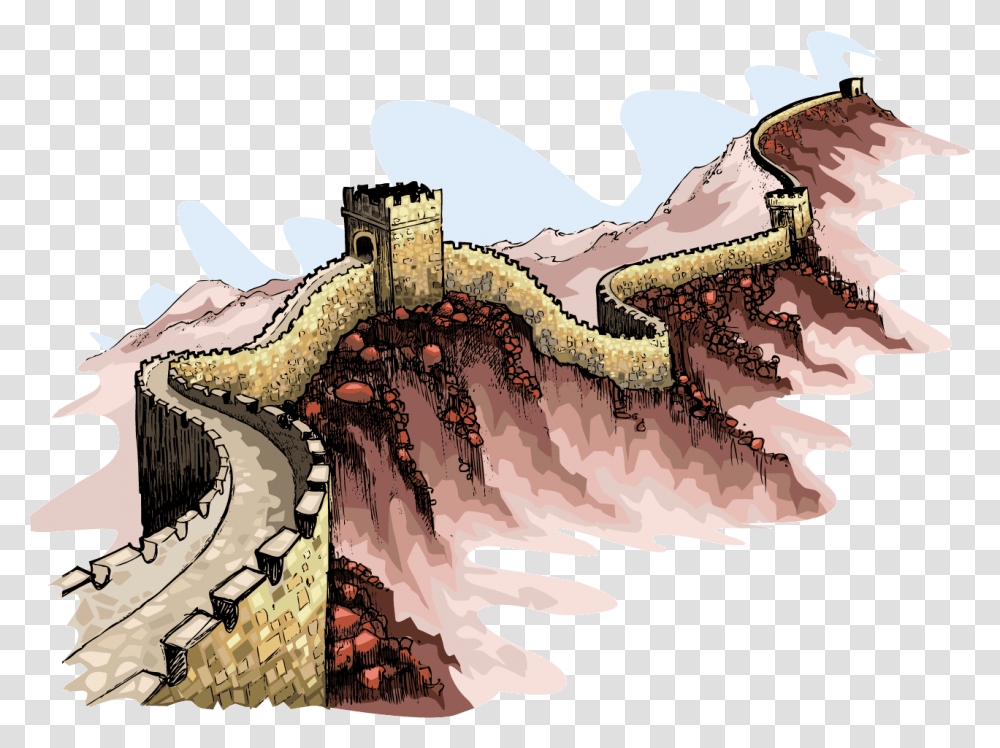 Great Wall Of China, Dragon, Dinosaur, Reptile, Animal Transparent Png