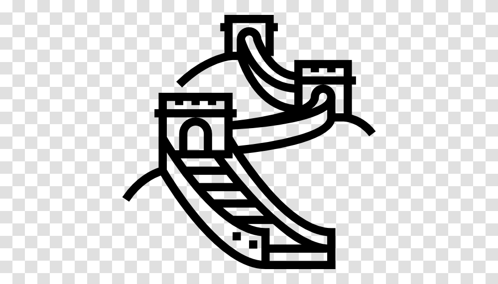 Great Wall Of China, Hook, Stencil, Anchor, Cross Transparent Png