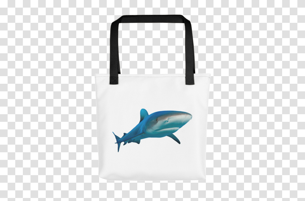 Great White Shark Print Tote Bag, Fish, Animal, Shopping Bag Transparent Png