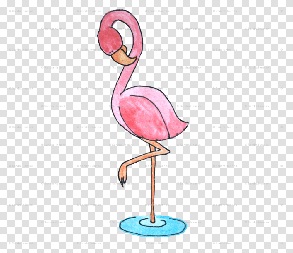 Greater Flamingo, Bird, Animal, Beak, Lamp Transparent Png