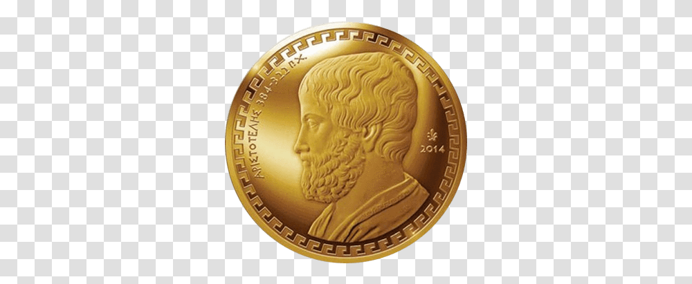 Greece 200 Euro Aristotle Gold Coin 2014 Hockey Hall Of Fame, Money Transparent Png