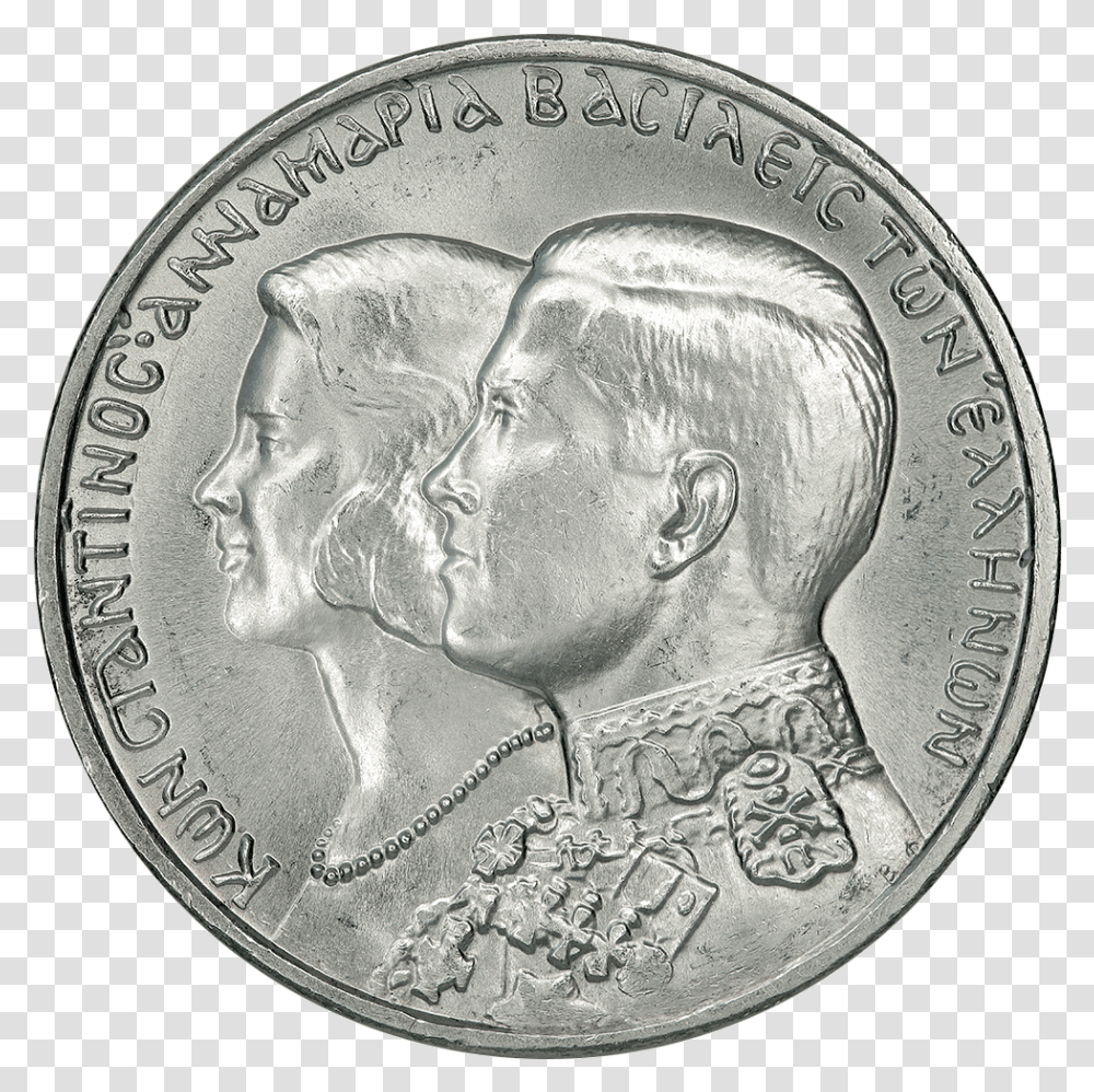 Greece Constantine Ii Silver 30 Drachmai Km Quarter, Coin, Money, Person, Human Transparent Png