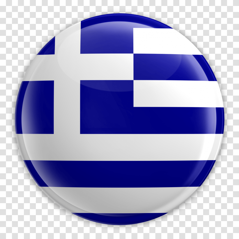 Greece Flag Round, Sphere, Balloon, Logo Transparent Png