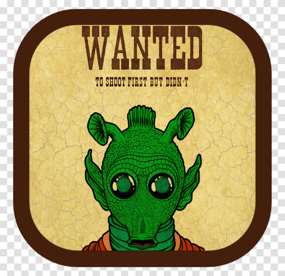 Greedo Starwars Tshirt Wanted Poster, Advertisement, Logo, Trademark Transparent Png