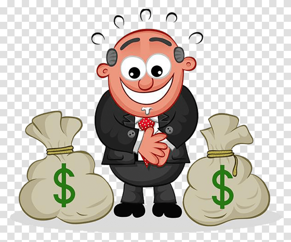 Greedy Money Cartoon Image Greedy, Snowman, Performer, Face, Graphics Transparent Png