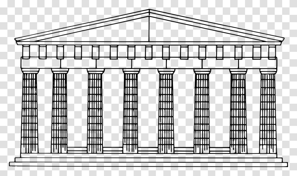 Greek Architecture Greek Temple Clip Art, Gray, World Of Warcraft Transparent Png
