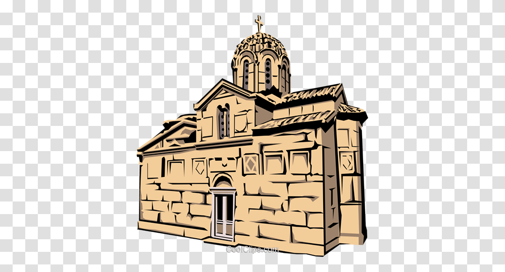 Greek Church Royalty Free Vector Clip Art Illustration, Housing, Building, Monastery, Architecture Transparent Png