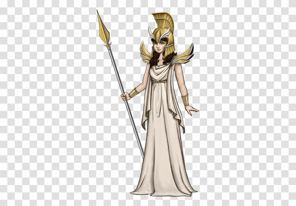 Greek Goddess Athena Cartoon, Costume, Person, Fashion Transparent Png