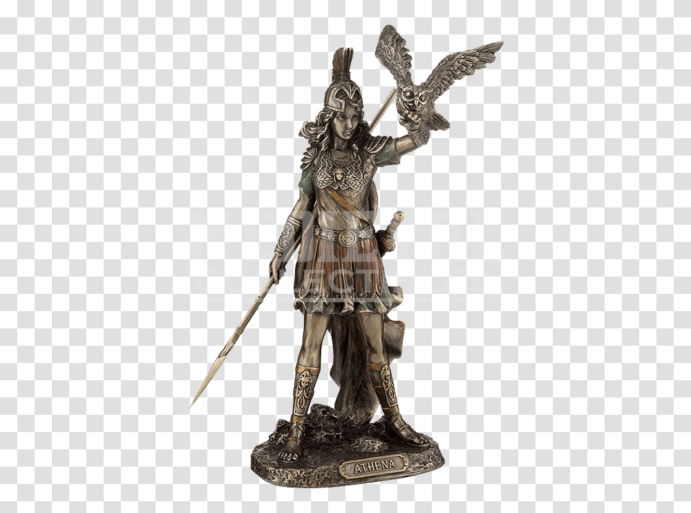 Greek Goddess Of Wisdom And War Athena, Person, Human, Figurine, Bronze Transparent Png