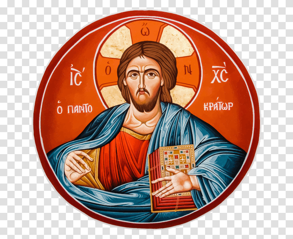 Greek Orthodox Jesus Christ Mural, Person, Human, Logo Transparent Png