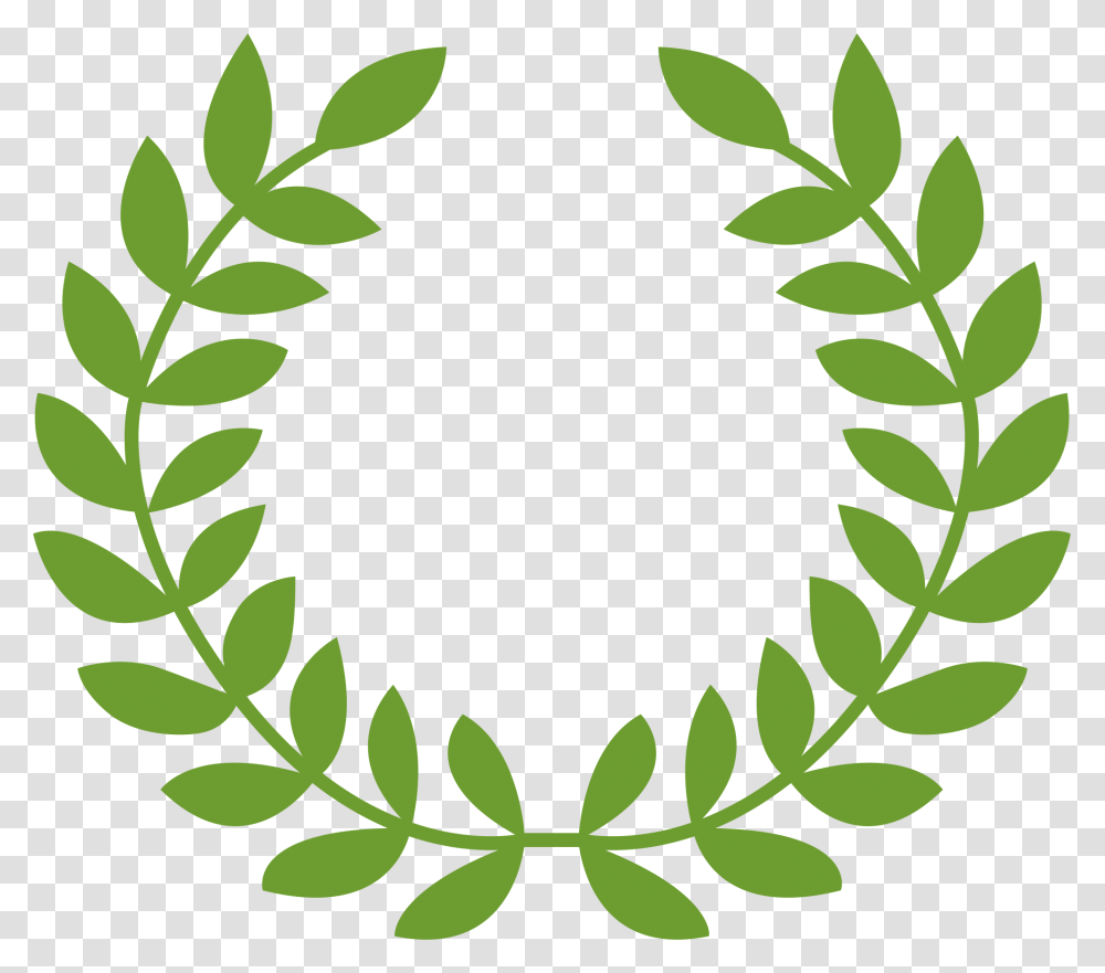 Greek Roman Laurel Wreath With Branches Vector, Green, Leaf, Plant Transparent Png