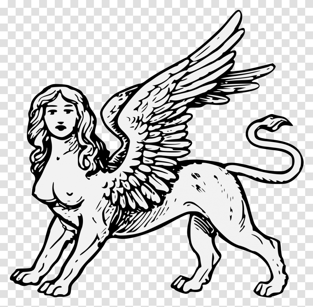 Greek Sphinx, Bird, Animal, Cupid Transparent Png
