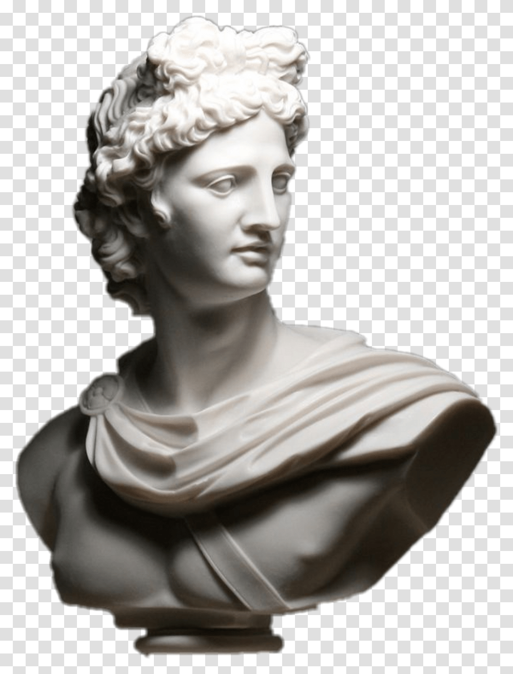 Greek Statue Vaporwave Greek Statue, Sculpture, Person, Human Transparent Png