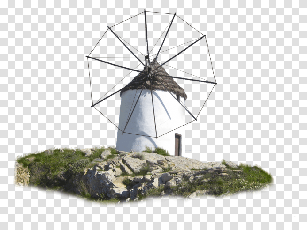 Greek Windmill, Engine, Motor, Machine, Turbine Transparent Png