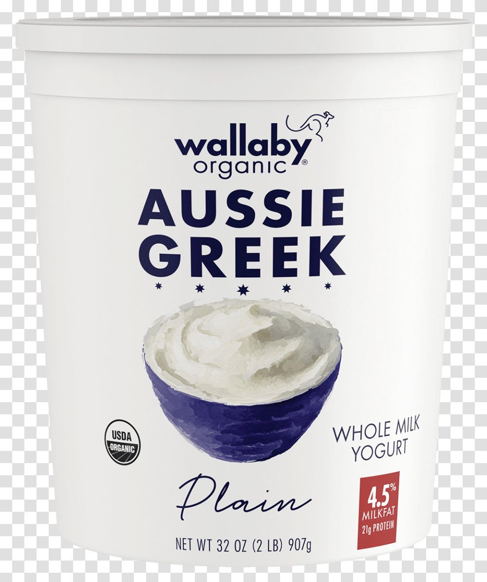 Greek Yogurt Wallaby Nonfat Greek Yogurt, Dessert, Food, Cream, Creme Transparent Png