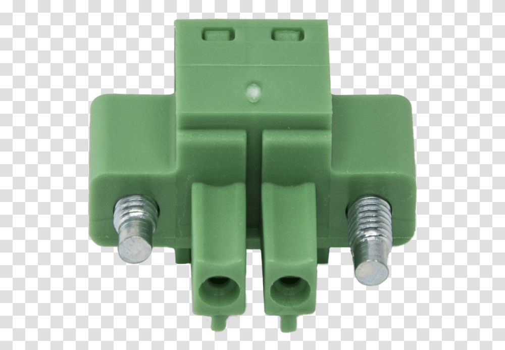Green 2 Pin Screw Terminal Plug Connector With Green Power Connector, Weapon, Weaponry, Bomb, Machine Transparent Png