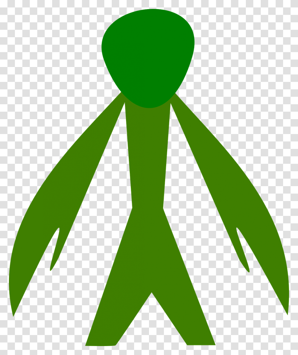 Green Alien Long Arms Silhouette Image, Plant, Drawing Transparent Png