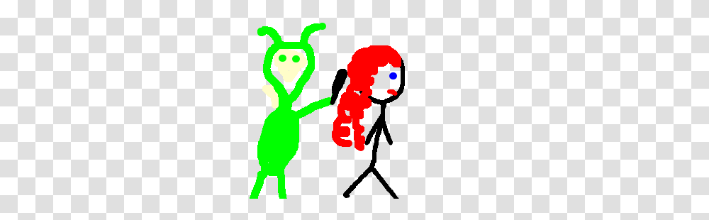 Green Alien Takes Curling Iron To Red Hair Drawing, Animal, Amphibian, Wildlife, Frog Transparent Png