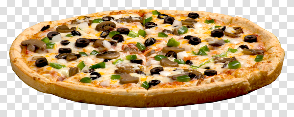 Green And Black Olive Pizza, Food, Meal, Culinary, Lunch Transparent Png