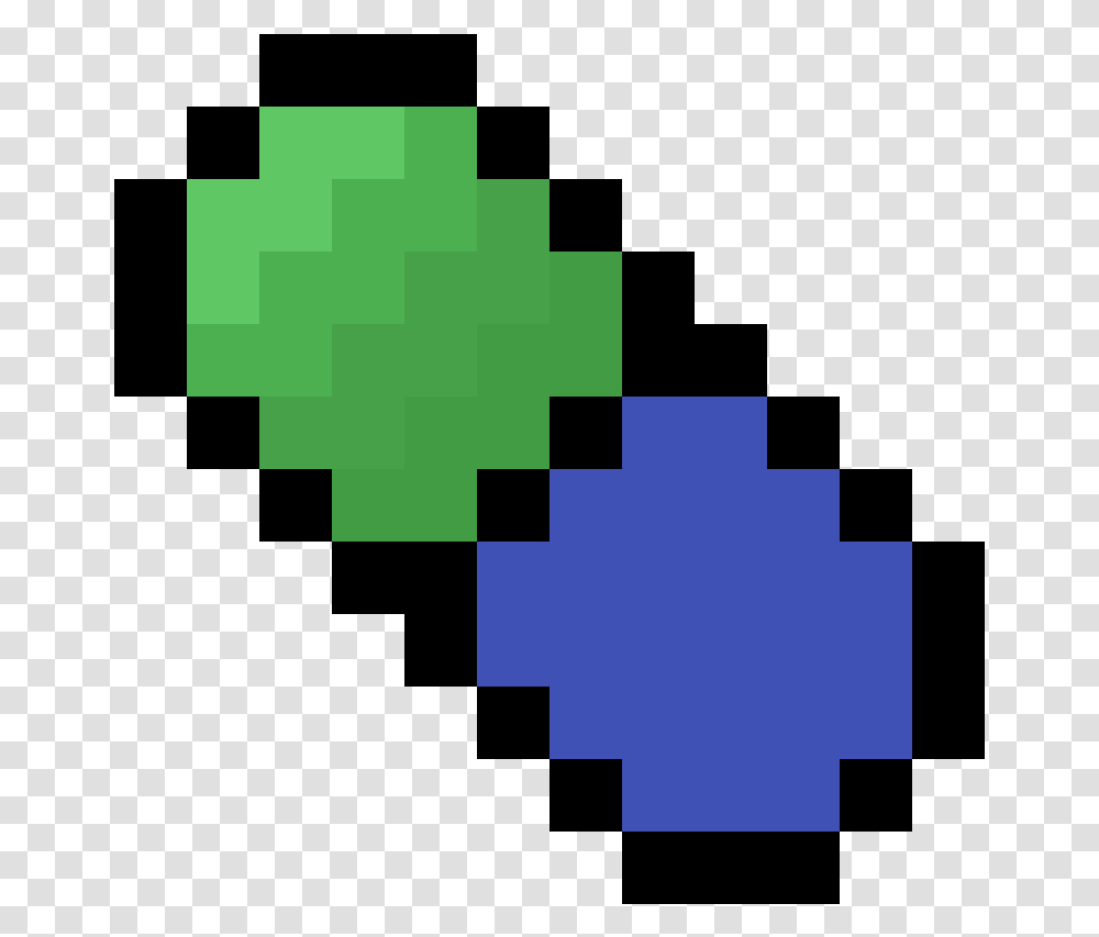 Green And Blue Pill Minecraft Pixel Heart, First Aid Transparent Png