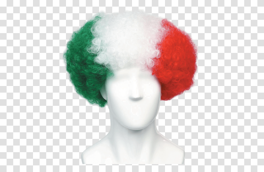 Green And Red And White Hair, Wig, Head Transparent Png