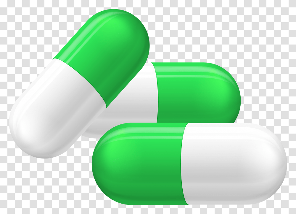 Green And White Pills Capsules Clipart Background Capsules, Medication, Balloon Transparent Png